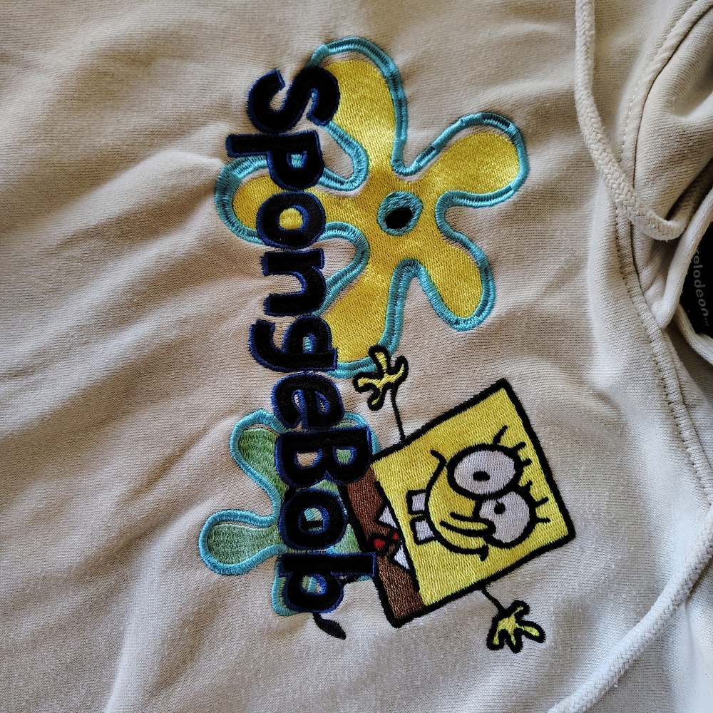 Nickelodeon Cream Hoodie with Embroidered Accents